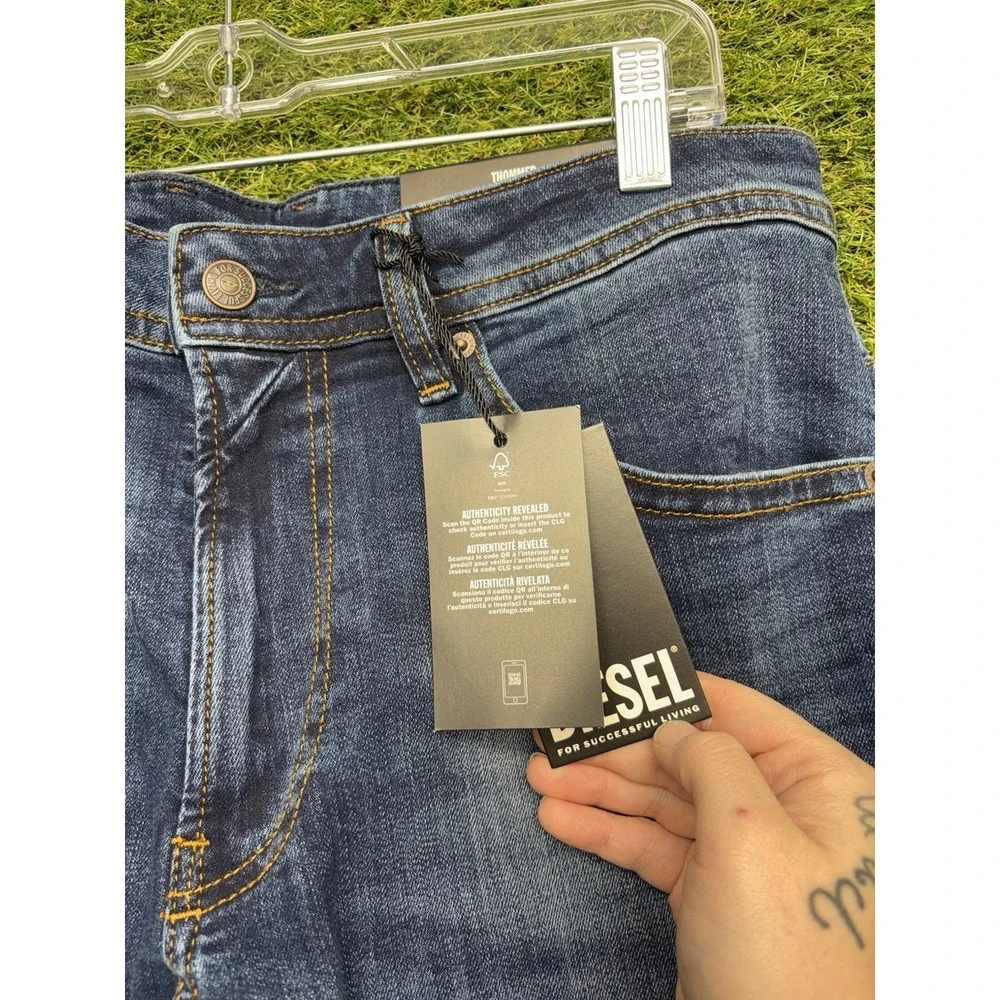 Diesel Jeans Mens 32x32 Thommer Slim Skinny Stretch Dark Wash Denim RM06302 NWT